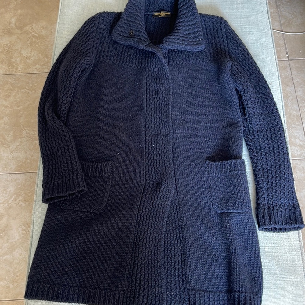 Navy Cashmere size 44 long sweater Luciano Barbera